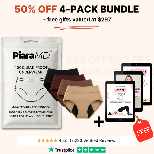 PiaraMD Leak Proof Underwear For Women 55+